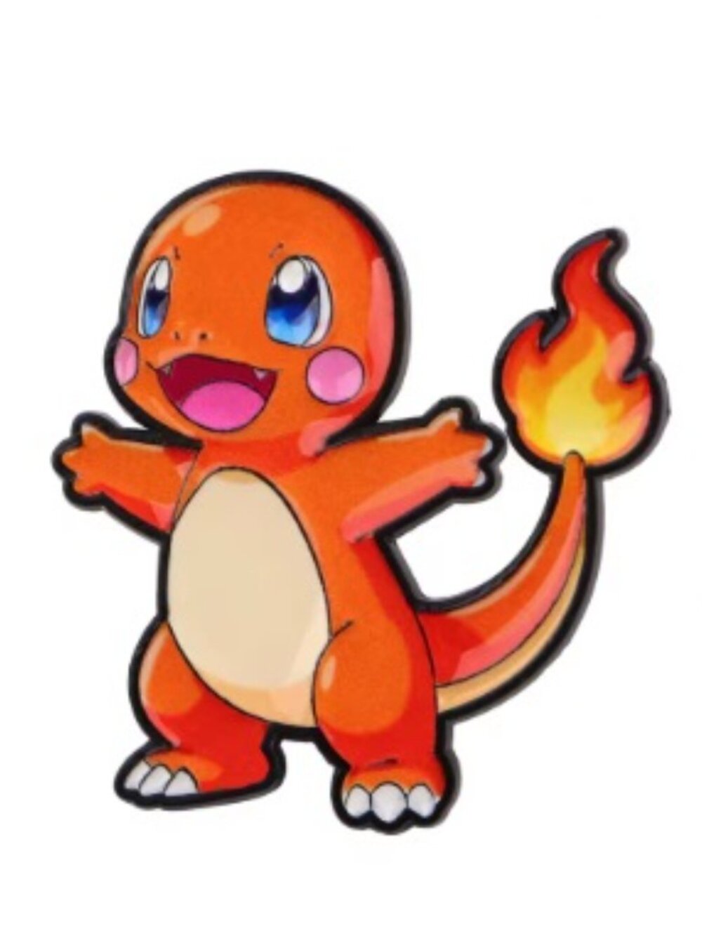 Pokemon Charmander Chibi Fire Monster Kawaii Glossy Enamel Lapel Pin Brooch